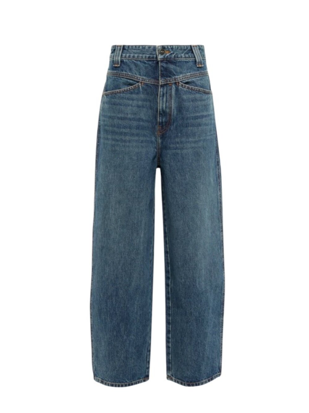 Khaite Preen Jeans Denim Pants Womens 28 Blue Dark Cotton Wide Leg High Rise
